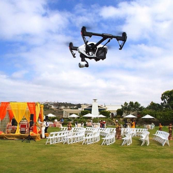 Drone used in wedding photography equipment in 2025.