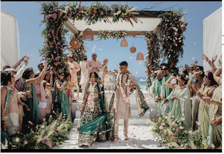 Beautiful destination wedding in Hyderabad setup with floral decorations